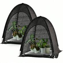 Sunshade Cloth Pack Of 2,Easy Open Crop Shade Net UV Resisitant Plant 80% Sunblock Net For Mini Flower Pot With Stakes - 2 - View 1