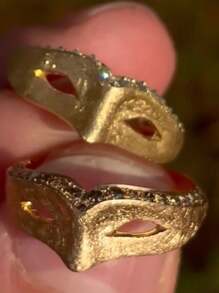 1pc Simple Light Luxury Masquerade Mask Personalized Retro Ring