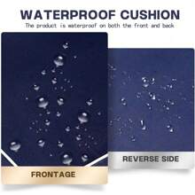 18 Inch Width Outdoor Couch Cushions, Patio Cushions For Outdoor Furniture, Bench Pad, Replacement Cushions For Outdoor Furniture, Garden Sofa Settee Couch Swing Pads With Zippered And Washable - Blue - View 6