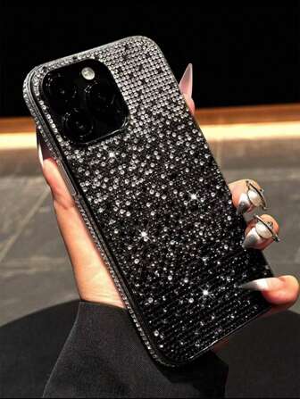 水钻 1 件渐变水晶闪亮黑色手机壳兼容 iPhone 11 Pro、iPhone 11、iPhone 11 Pro Max、iPhone 12、iPhone 12 Pro、iPhone 12 Pro Max、iPhone 13、iPhone 13 Pro、iPhone 13 Pro Max、iPhone 14、iPhone 14 Pro、iPhone 14 Pro Max、iPhone 15、iPhone 15 Pro、iPhone 15 Plus、iPhone 15 Pro Max、iPhone 16、iPhone 16 Pro、iPhone 16 Plus、iPhone 16 Pro Max