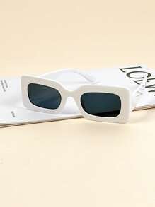 4 Packs Large Square Glasses Set - Stylish Oversized Frames In White, Black, Orange, And Leopard Print For Fashionable Eye Protection And Enhanced Vision