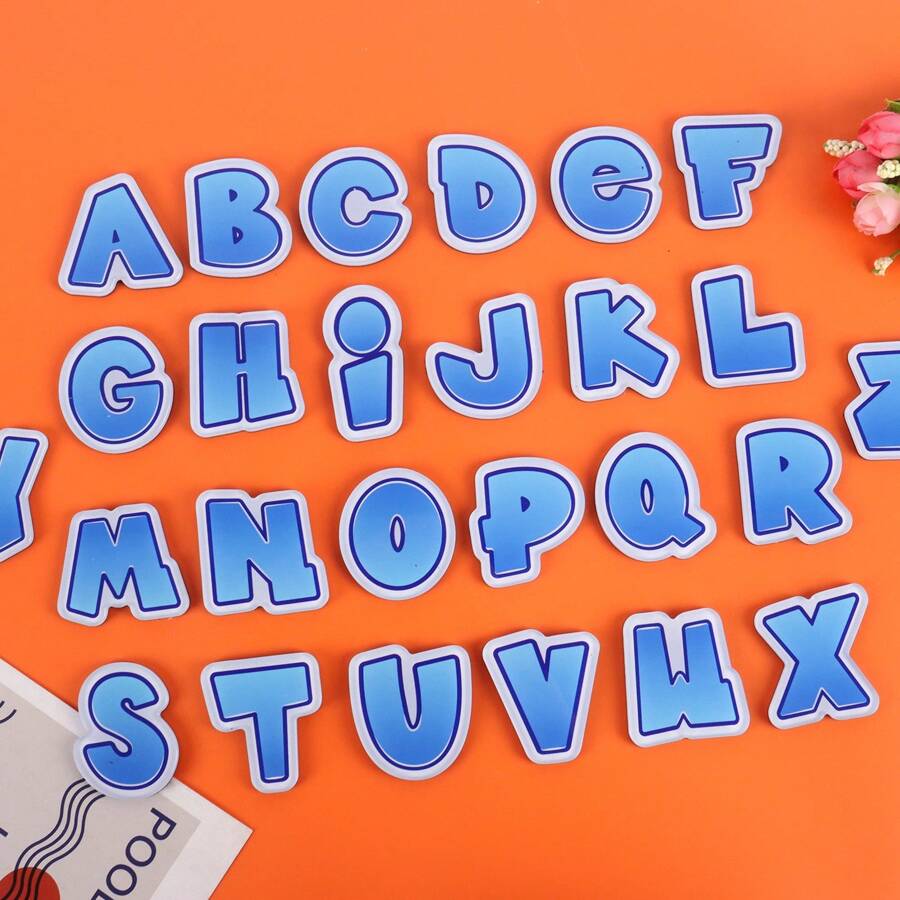 26 件 6 厘米亚克力磁性字母冰箱贴