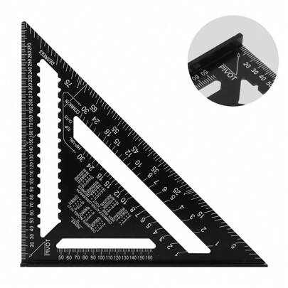 Profi Zimmermannswinkel 12 Zoll Metrische Anschlagwinkeldreieck Winkelmesser