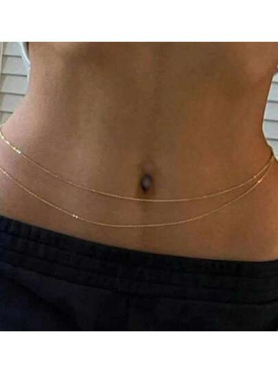 بكيني بسيط ذو شريطين معلقين على الخصر، قطعة واحدة