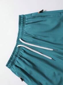 Set de 4 pantalones para hombre de verano, nuevos, de seda de hielo, con pantalones cortos de secado rápido, pantalones de pijama elásticos para ejercicios, aptos para baloncesto 3/4