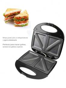 Sandwichera Compacta, Electric Panini con Recubrimiento Antiadherente, Luz Indicadora - Multicolor - Ver 5