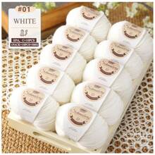 10 Skeins Of Mixed Wool Yarn, Total Weight 1.1 Lbs, Multiple Color Combinations Available. These Soft And Skin-Friendly Yarns Are Suitable For DIY Projects Such As Sweaters, Scarves, Hats And Crafts. - 10 Groups - View 7