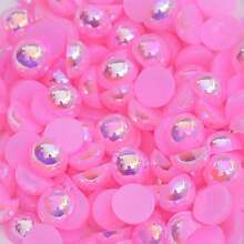 500 克 6 毫米/8 毫米 AB 颜色混合尺寸和颜色半圆形凸圆形宝石 DIY 珠宝配件材料 - 彩色 - 查看 24