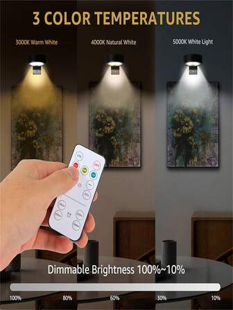 3 件现代 LED 显示屏灯带遥控器，可调光艺术展示柜带定时器，3 种照明模式，电池供电用于墙壁装饰、橱柜、卧室和天花板照明，装饰灯（不含电池）