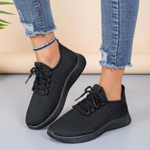 Women's Soft Bottom Anti-Slip Work Shoes, Comfortable Casual Walking Sneakers (Size Runs Small, Suggest Ordering One Size Up) - Black - View 2