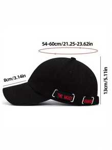 可调节女士棒球帽，刺绣设计，轻便防晒，休闲棒球帽，适合户外活动 - 彩色 - 查看 6