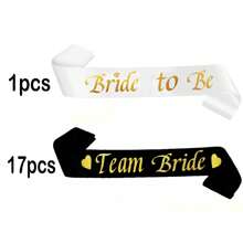 18pcs Hen Party Sashes Set Bride Tribe Team Sashes Bride To Be Sash Hen Do Sash Bridal Shower Party Bachelorette Party - A - View 2