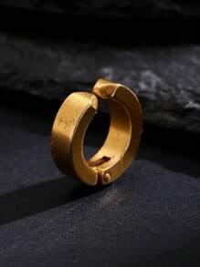 Simple Punk Hip-Hop No Piercing Stainless Steel Clip On Earrings, Fashionable Jewelry For Men Daily Wear