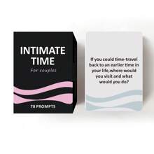 1pc Couple's Intimate Moments Card Game, Relationship Growth Table Game For Date Night, Emotional Connection Topics, Interactive Q&A, Suitable For Valentine's Day/Halloween/Christmas Gifts
