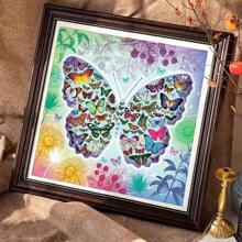 SNA 2025 New Style Full Butterfly Flowers Cross Stitch 11CT Printed Cross Stitch Kit Hand Embroidery Crafts Living Room And Bedroom Decorations