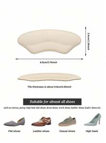 1/2/3/4 Pairs Shoe Heel Grips/Liners, Loafer Anti-Slip Pads, Half Size Shoes Heel Inserts For Women, Fall - Multicolor - View 2