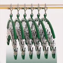 1pc Stainless Steel Sock Clip, 10-Clip Windproof Damage-Free Drying Rack For Underwear Clothes And Socks, Multi-Functional Drying Rack - Multicolor - View 6