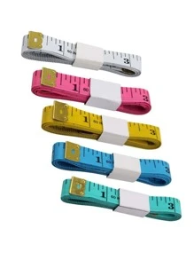 5 件装软卷尺，用于测量身体，缝纫裁缝布料卷尺，用于减肥，灵活尺子，双刻度，身体测量工具，实用小工具，方便