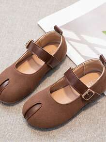 1 paar effen elegante platte schoenen voor meisjes, geschikt voor lente en zomer