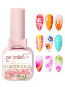 10ml Nail Blooming Gel Clear Uv Led Blossom Gel Polish For Spreading Effect Marble Natural Stone Watercolor Floral Print Soak Off Nail Gel Diy Nail Art Design Manicure Gift For Women