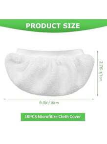 1pc/3pcs/5pcs/10pcs Universal Reusable Steam Mop Pads, Suitable For Handheld Steam Cleaners, Washable Microfiber Steam Mop Pads (10)