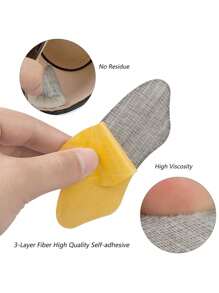 1/2/3/4 Pairs Shoe Heel Grips/Liners, Loafer Anti-Slip Pads, Half Size Shoes Heel Inserts For Women, Fall - Multicolor - View 4