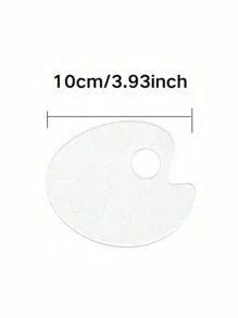 1pc Clear Acrylic Makeup Mixing Palette Nail-Art Mixing Blending Makeup For Foundation, Eyeshadow, Eyelash, Lipsticks, Nail Art(Product Only Includes Palette)