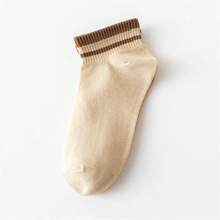 6 Pairs Summer Thin Striped Breathable Short Ankle Socks, Suitable For Students And Office Workers, Minimalist & Fashionable - Multicolor - View 8