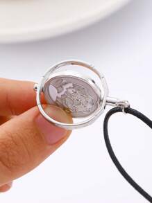 1 件动漫奥术金克斯蓝玫瑰旋转吊坠项链、女士珠宝、海滩派对纪念礼物