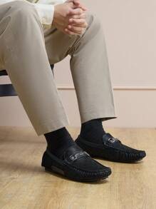 Men's Slip-On Loafers, Men Shoes UK, Driving Shoes, Put-On Shoes In Party And Business - Black - View 2