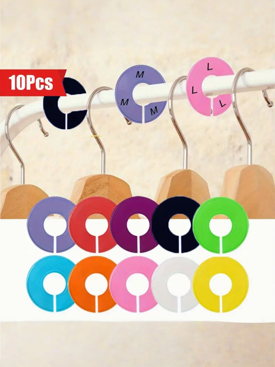 10pcs Closet Dividers For Hanging Clothes Clothing Size Clothing Rack Dividers Baby Closet Dividers Weekly Clothes Organizer For Home Closet Cloth Store, Mounted Closet Systems