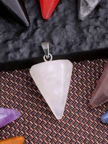 40 Pieces Cone Pendulum Crystal Pendants Stone Charms For Jewelry Making DIY Necklace Divination Witchcraft Accessories Jewelry - 彩色 - 查看 5