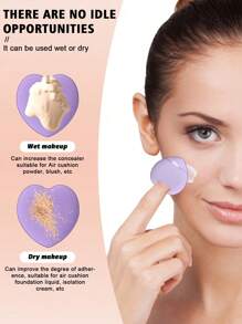 30pcs Makeup Powder Puff Set, Including: 6 Liquid Makeup Sponges+6 Mini Liquid Makeup Sponges+6 Triangular Powder Puffs For Powder And Makeup Sets+6 Air Cushion Powder Puffs For Facial Makeup+6 Mini Love Powder Puffs For Facial Concealer Cream, Foundation Cream Mixed Sponge - Multi-Color Makeup Sponge