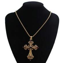 Ascension Day Colorful Cross Pendant Necklace - Cross - View 2