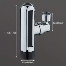 1pc Multifunctional Faucet Adapter, 6 Water Outlet Modes, Suitable For Bathroom Bathtub Sink Kitchen Faucet, Sink Faucet Replacement Accessory, Home Essential - Sterling Silver - View 5