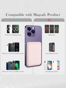 2/1pc 磁性钱包手机带 Mag 钱包配件，磁性卡钱包，超薄黑色磁性卡盒兼容 16 15 14 13 12 Pro/Pro Max/Plus/Mini，适合磁性卡手机壳，可容纳 1-2 张卡，适用于卡夹卡夹钱包名片夹信用卡夹卡夹女士女士男士卡片钱包 MagWallet。