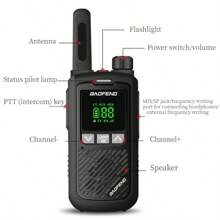 Baofeng Bộ đàm mini BF-T17 FRS cầm tay, tầm xa 22 kênh, có chức năng VOX và USB, kèm đèn pin. - BF-T17-2 CÁI - Xem 4