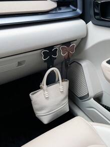 Bowknot Car Hanger, Creative Car Accessory Hanging Hook, Multi-Function Storage Hanger, Fits Glove Box Compartment - Multicolor - View 12