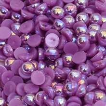 500 克 6 毫米/8 毫米 AB 颜色混合尺寸和颜色半圆形凸圆形宝石 DIY 珠宝配件材料 - 彩色 - 查看 22