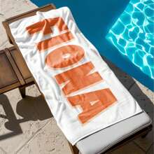 Custom Name Beach Towel, Personalized Kids Beach Towel, Summer Monogram Gifts, Bachelorette Weekend Towel, Girls Trip Gift, Pool Birthday Party Summer, Holiday Bathroom DecorTravel Essentials Travel Accessories Beach Essentials - Multicolor - View 5