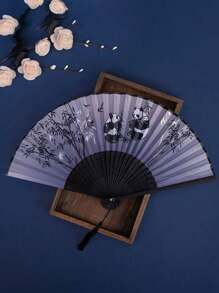 1 pieza/3 piezas Nuevo abanico plegable estilo chino retro, abanico estilo cheongsam con borla, abanico de mano clásico de orquídea, accesorio de escenario y fotografía (Ligera diferencia de color en el patrón del mango y la borla debido al ángulo de la fotografía, pero no afecta el uso. Aquellos que son particulares al respecto, por favor no compren), Selecciones de primavera y verano, Regalos para damas de honor, Decoración de habitación, Dormitorio, Playa, Viaje, Para hombres, Para mujeres, Vacaciones, Cosas lindas - Multicolor - Ver 12