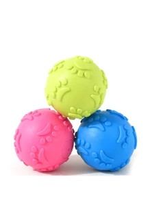 1/3PCS Natural Latex Rubber Squeaky Ball Dog Lover And Dog Mom Love Toy - (Claw Ball) Small To Medium Dog Lover And Dog Mom Loves & Puppy |, Cute Puppy Paw, Fetch & Chew Safe Play Toy | Reduce Separation Anxiety