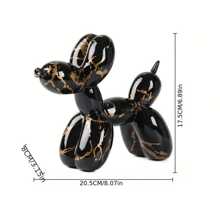 1pc Creative Hand-Painted Colorful Balloon Dog Sculpture, Resin Balloon Dog Decor, Handmade Sculpture Accessory, Suitable For Living Room, Bedroom, Office, Mother's Day, Back To School, Graduation Decoration Gift Gifts Birthday