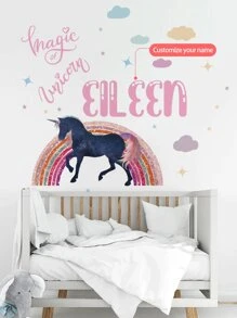 1pc Large 30cm*120cm Watercolor Rainbow Wall Sticker, Reusable Colorful Peel And Stick Fabric Wallpaper For Nursery, Kids Bedroom, Living Room, Game Room Decor Gifts Birthday Graduation Home Decor Back To School School Supplies - Multicolor - View 5