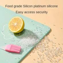 1Pc Silicone Kitchen Mat Non-Slip Pastry & Baking Mat With Measurements For Rolling Dough, Cutting Fruits & Vegetables - Hồng - Xem 6