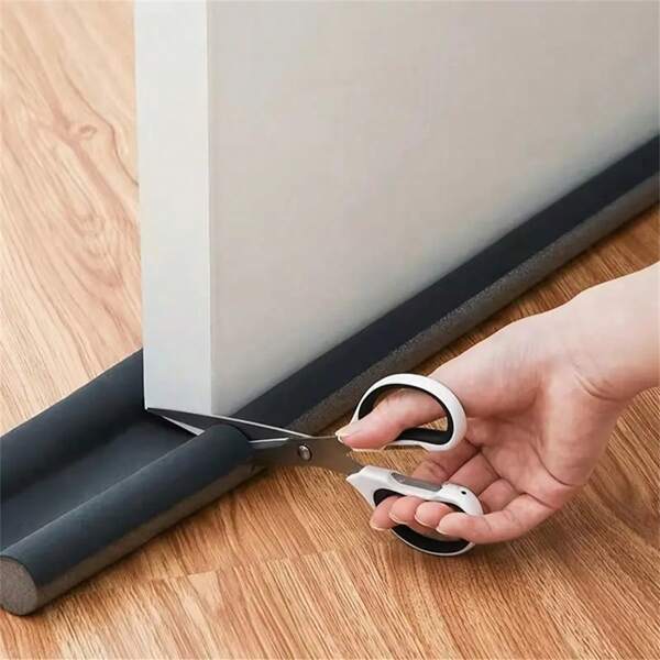 1 Stück doppelseitige Türschwellendichtung aus Schaumstoff, winddicht, wasserdicht & schalldicht Dichtungsstreifen für die Unterseite von Türen, ideal für die Heimdekoration