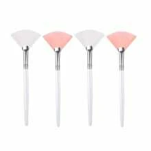 Facial Headband Face Mask Brush Set, Adjustable Towel Wrap, Soft Fan-Shaped Masks Brush, Non-Fragrance Polyester Brush Handle, Suitable For Normal Skin, ABS Plastic Handle Women Beauty Tool