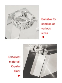 Custom Text Crystal Candle Holder, Personalized 3D Text Wedding Candle Holder, Gift For Her,Brunch-Ready - Multicolor - View 7