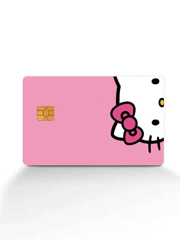 Sanrio 4pcs/Set 2025 New Kitty Cat Personalized Cute Cartoon Waterproof Credit/Bank Card Protective Sticker