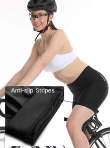 Wulibike Cycling Shorts Women High Waist Padded Bike Shirts With Padding 3D Bicycle Biking Pants - Black - View 4